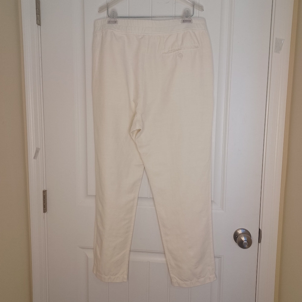 James Perse Super Soft Twill Drawstring Waist Pants Women's Lg Vanilla - Picture 3 of 12